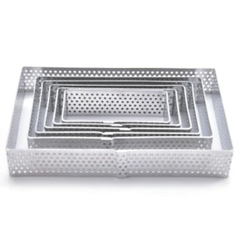 

12Pcs Mousse Ring Rectangular Cake Mold Stainless Steel Baking Mould Pastry Dessert Accessories Cake Decorating Tool
