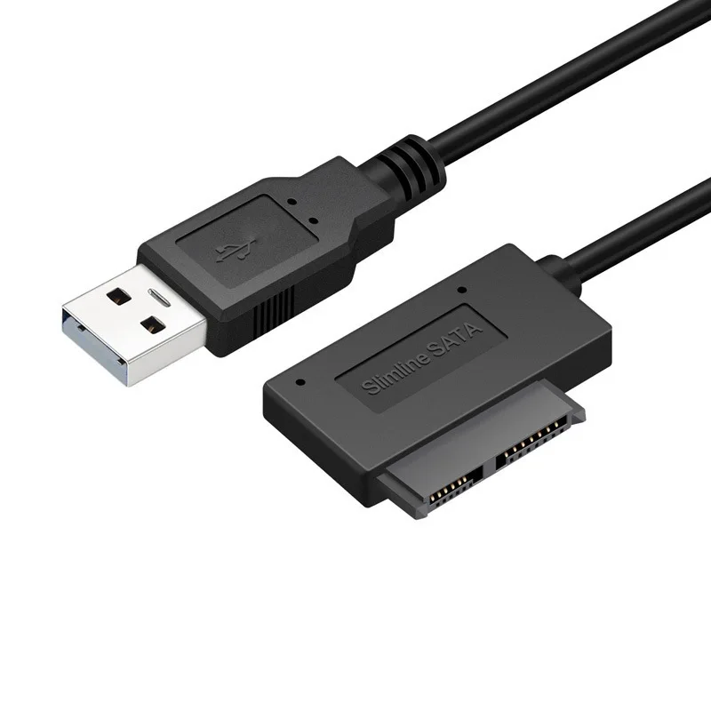 USB2.0 поворот Slimline Sata USB к IED Sata 7 + 6Pin поддержка привода