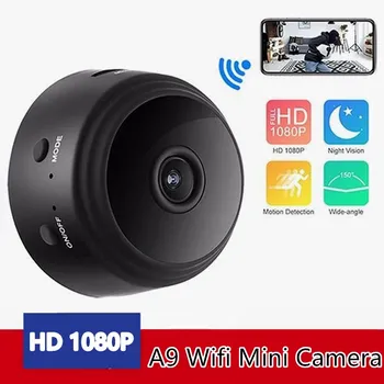 

A9 Wifi Mini Camera Wireless Home Security Camera 2.4GHz WiFi Micro Camcorder Video Recorder Support Remote Mini Camcorders