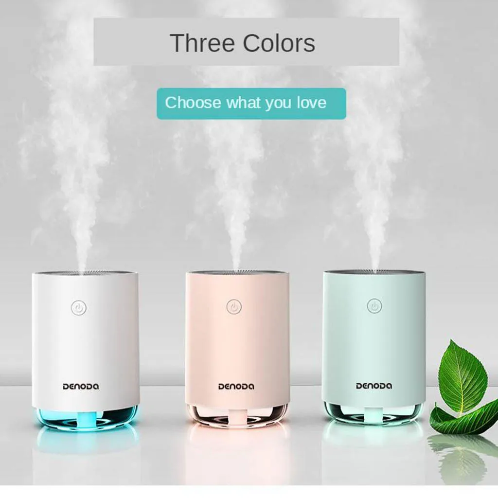 USB Mini Air Humidifier USB LED Night Lamp Home Office Mist Maker Refresher Small Cool Mist Humidifier for Home Car 220ml