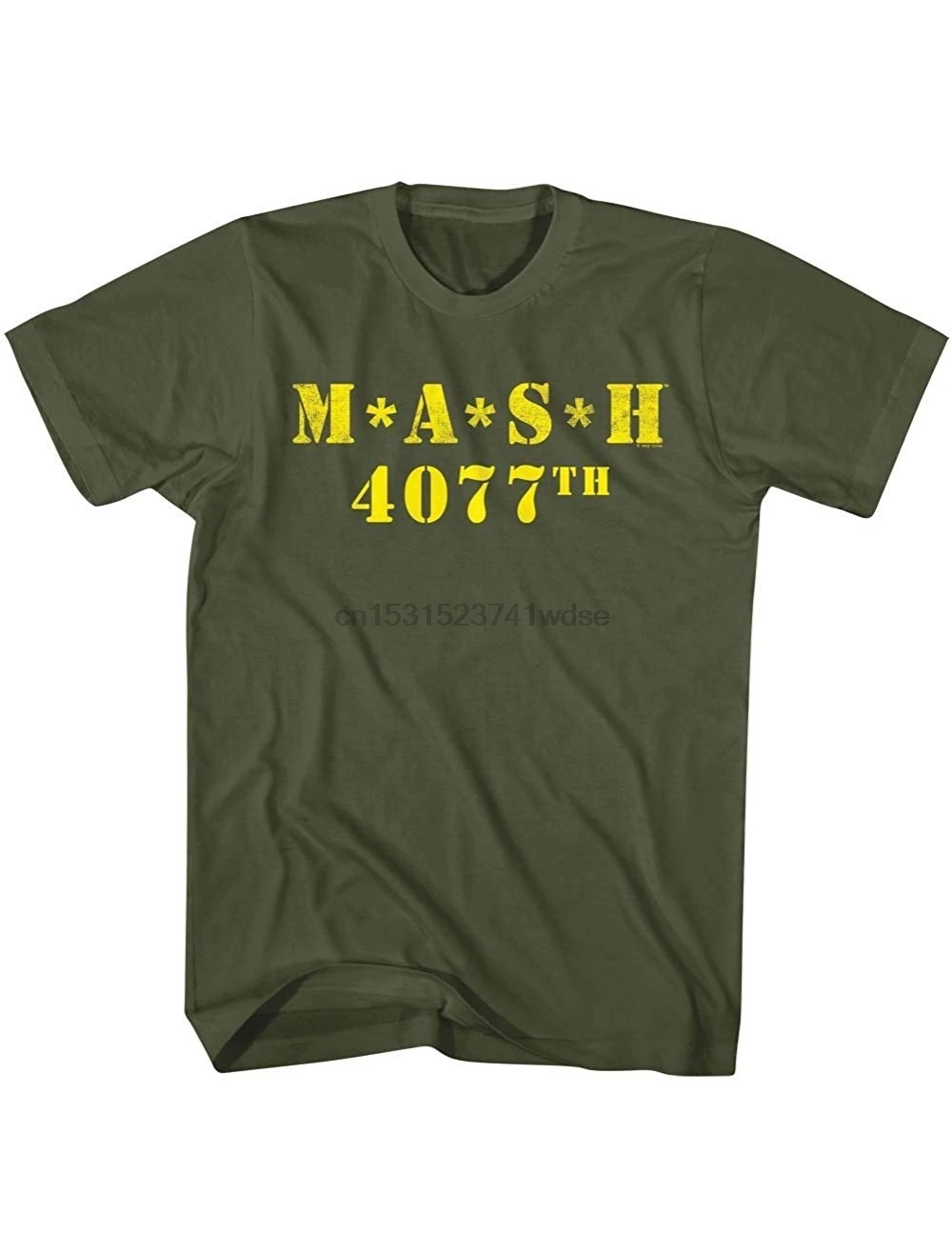 Классическая футболка Mash 4077Th с винтажным логотипом и ретро-образ-армейская