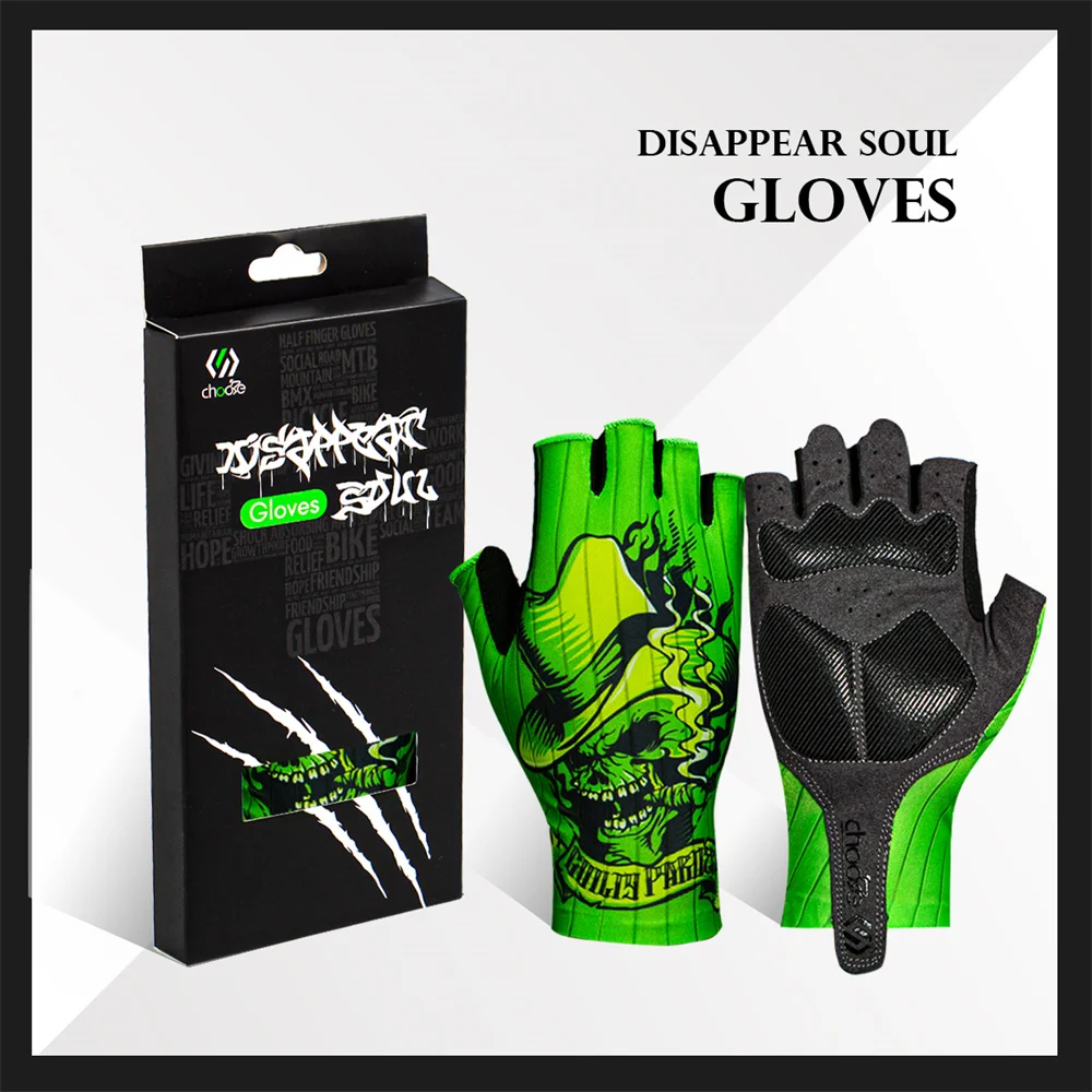 CHOOEE Fitness Anti-sweat Men Women Gloves Cycling Half Short Shockproof Gloves Bicycle Finger Anti-slip Glove Bike Sports 5