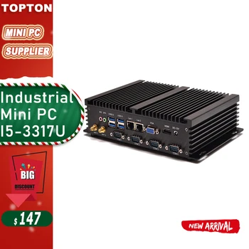 

Topton Fanless Industrial Mini PC Windows XP/7/10 Intel i5 3317U 1037U Dual Nics 4*RS232 Desktop Mini Computer 300M Wifi HD+VGA