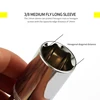 1Pcs 3/8”Drive 6-Point Deep socket head 10mm Hole Hex Extension Sleeve Head 8/9/10/11/12/13/14/15/16/17/18/19/20/21/22/23/24mm 4