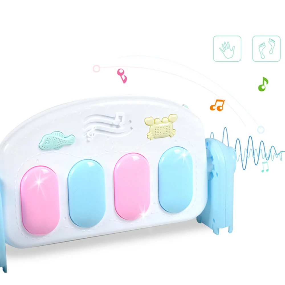 Baby Multifunctional Play Mat Baby Gym Toys Soft Lighting Rattles Musical Blue Pink Toys for Babies Play Piano Gaming Carpet