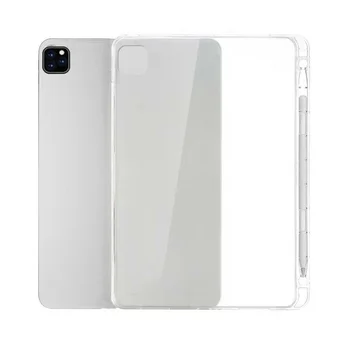 

TPU Transparent Protect Case For iPad Pro 2020 11 12.9 Clear Crystal Shock Proof Funda Cover With Pen Pencil Holder For iPad Pro