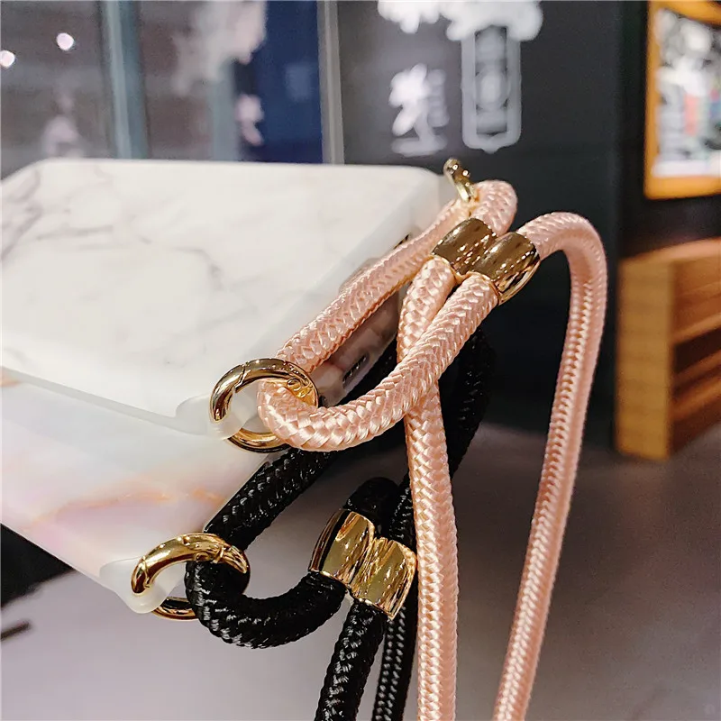 Чехол для iphone 12 11 pro xs max xr x 7 8 plus se 2020 чехол с мраморным наплечным ремнем мягкий