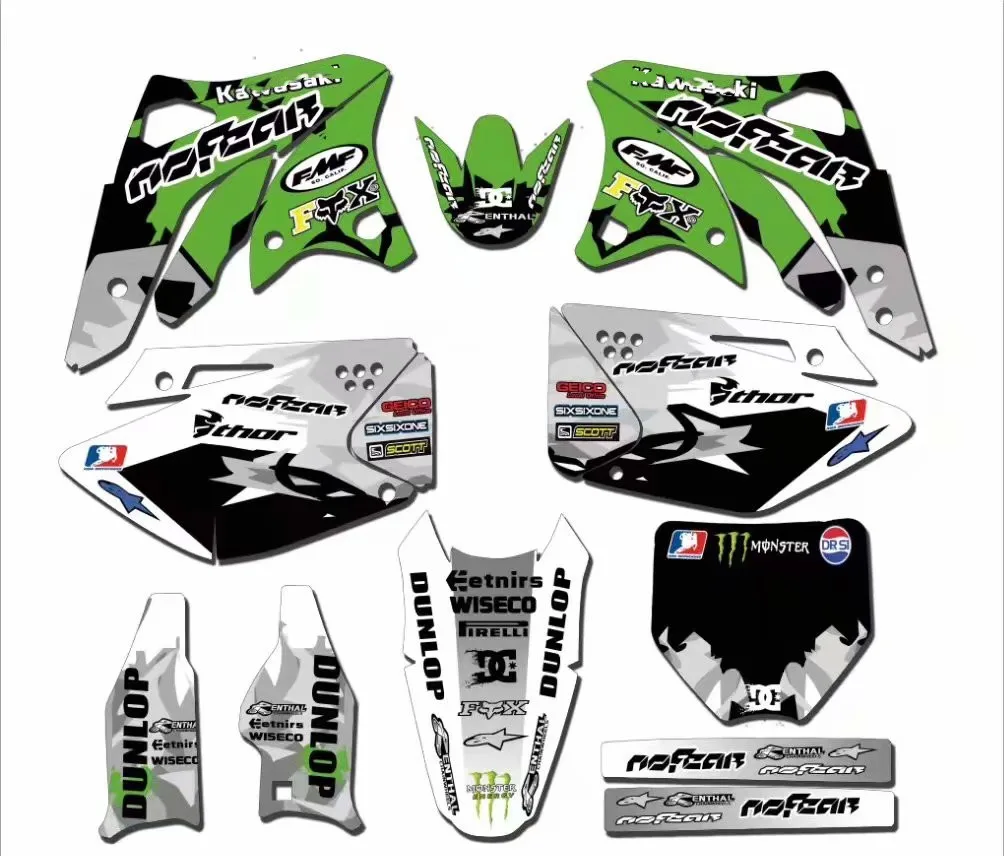 Мотоцикл фоновая наклейка s Команда графическая звезда наклейка для Kawasaki KX250F KXF 250 KXF250 2006 2007 2008 наклейка Kawasaki