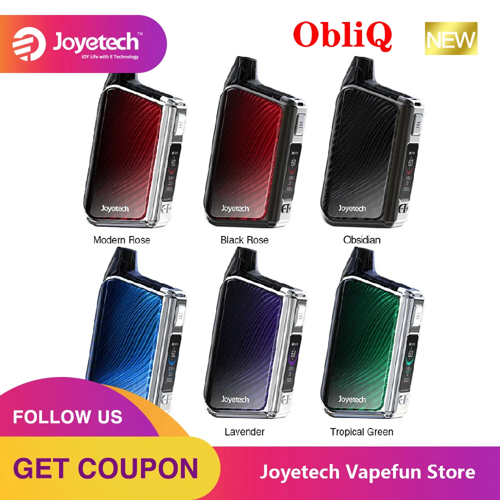 Оригинальный Joyetech ObliQ 60 Вт Pod Комплект 1800 мА/ч Батарея Wi/0 4/0.8ohm EZ катушки и Экран