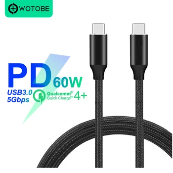 

USB-C Charge Cable Type-C USB3.0 5.0Gbps 20V/3A 60W fast charging data for MacBook Air Pro cable iPad Pro PD laptop