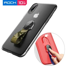 Защитный чехол ROCK Moc для iPhone X, 7, 8 Plus, Капа со съемным ремешком, кольцо на палец, работающее с другим магнитным держателем, распродажа