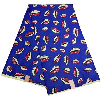 

African Print Fabric Wax 6yards Ankara Wax Prints Blue Fabric wax