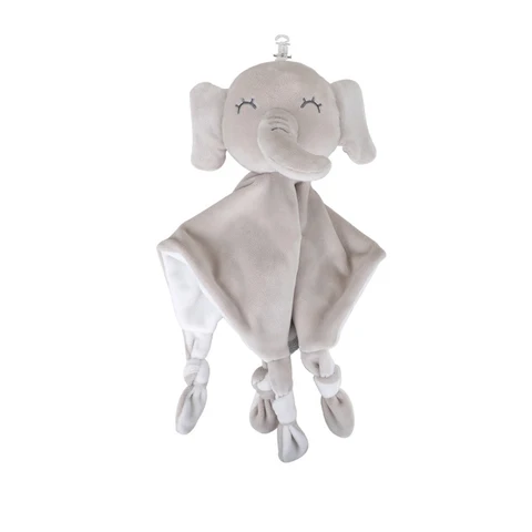 Baby Stuffed Plush Toys Infant Animal White Rabbit Soothe Appease Towel Gray Elephant Comforting Blankie Toy With Rattle