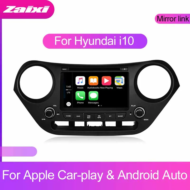Sale ZaiXi Touch screen Android car Audio for Hyundai i10 2013~2019 support GPS navi Ipod BT radio mic Media Navigation system 2