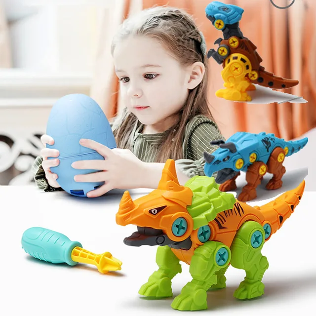 DIY disassembly assembly dinosaur toy set screw nut combination assembling dinosaur model educational toy for children kids gift 1