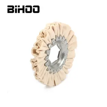 

2Pcs 70mm Cotton Airway Buffing Wheel Polishing Pad Cloth Wheel Disc With Iron Center Compound Tool 8 Plys 4/5" 20mm Bore