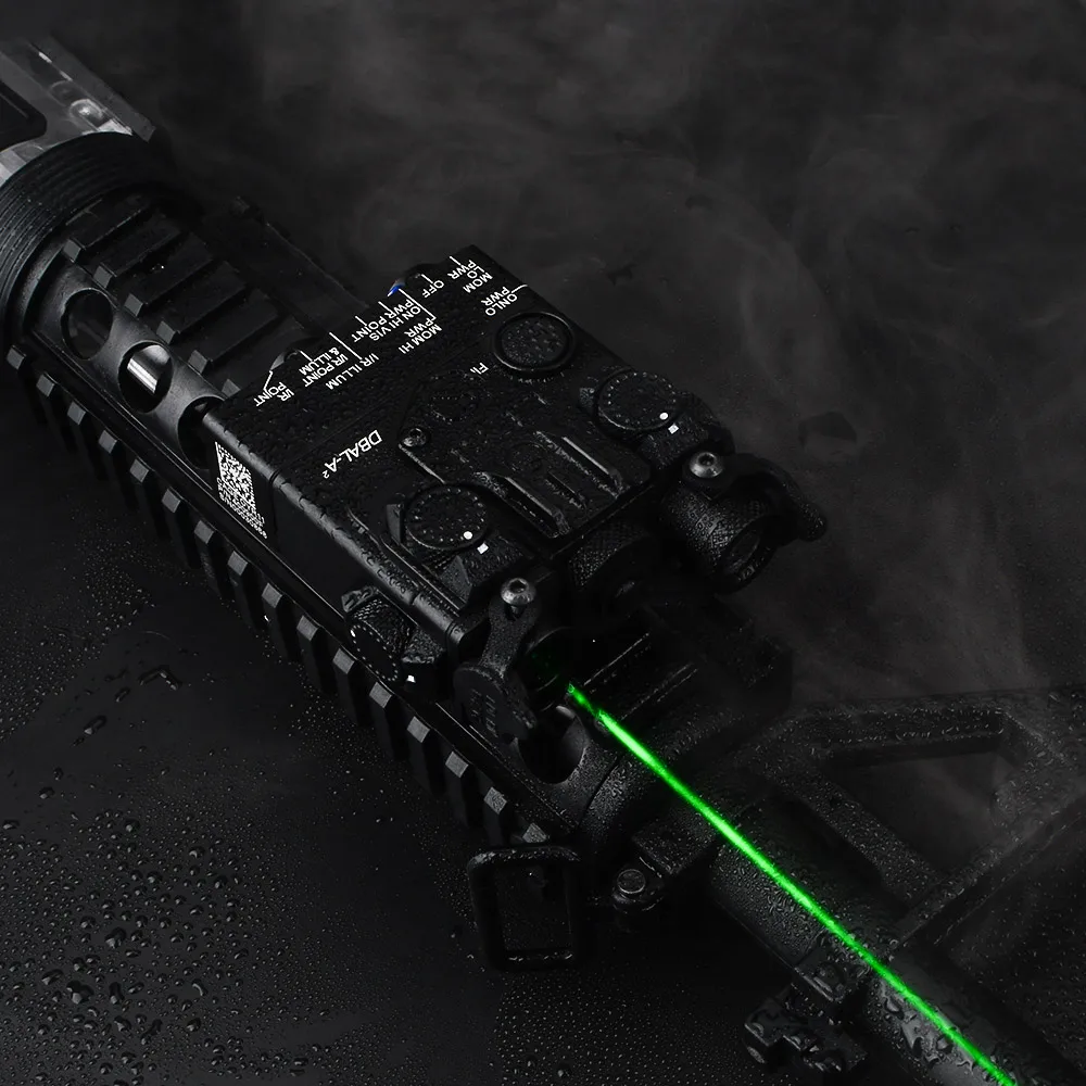 WADSN Tactical PEQ DBAL-A2 Green IR Aiming Laser Hunting Strobe Light Flashlight 