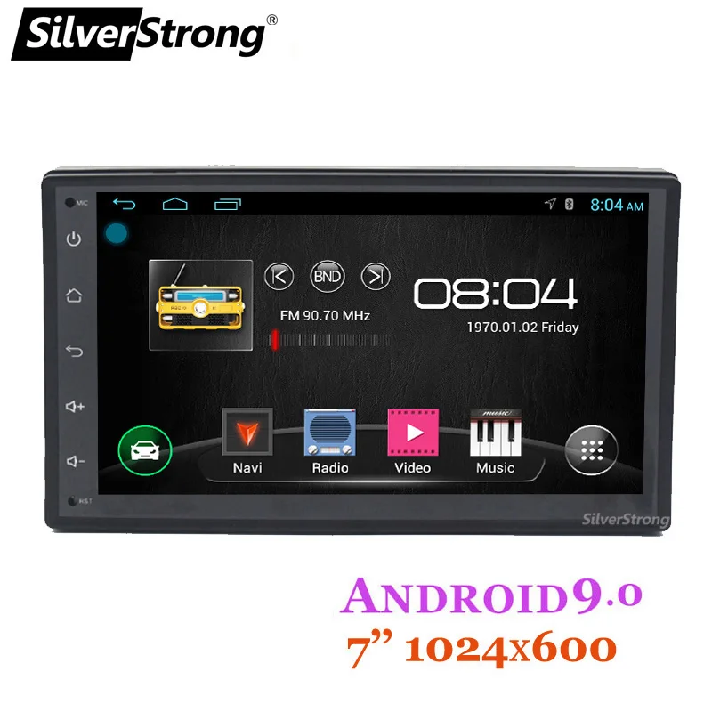 SilverStrong четырехъядерный 7 'ƈDIN Android9.0 автомобильный DVD LADA Granta универсальное