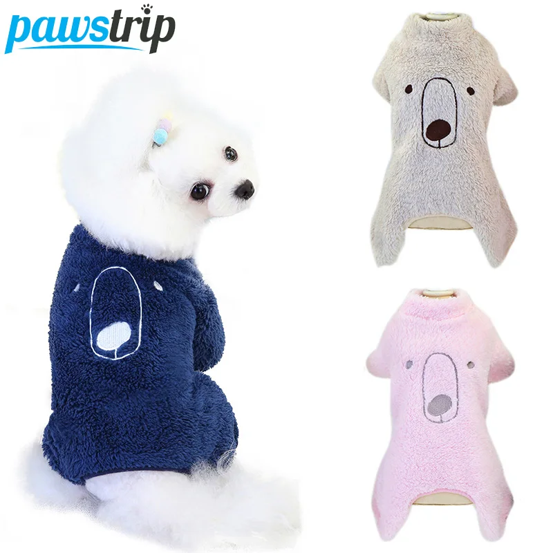 Pawstrip флисовый комбинезон для собак зимняя одежда теплое пальто щенков пижамы