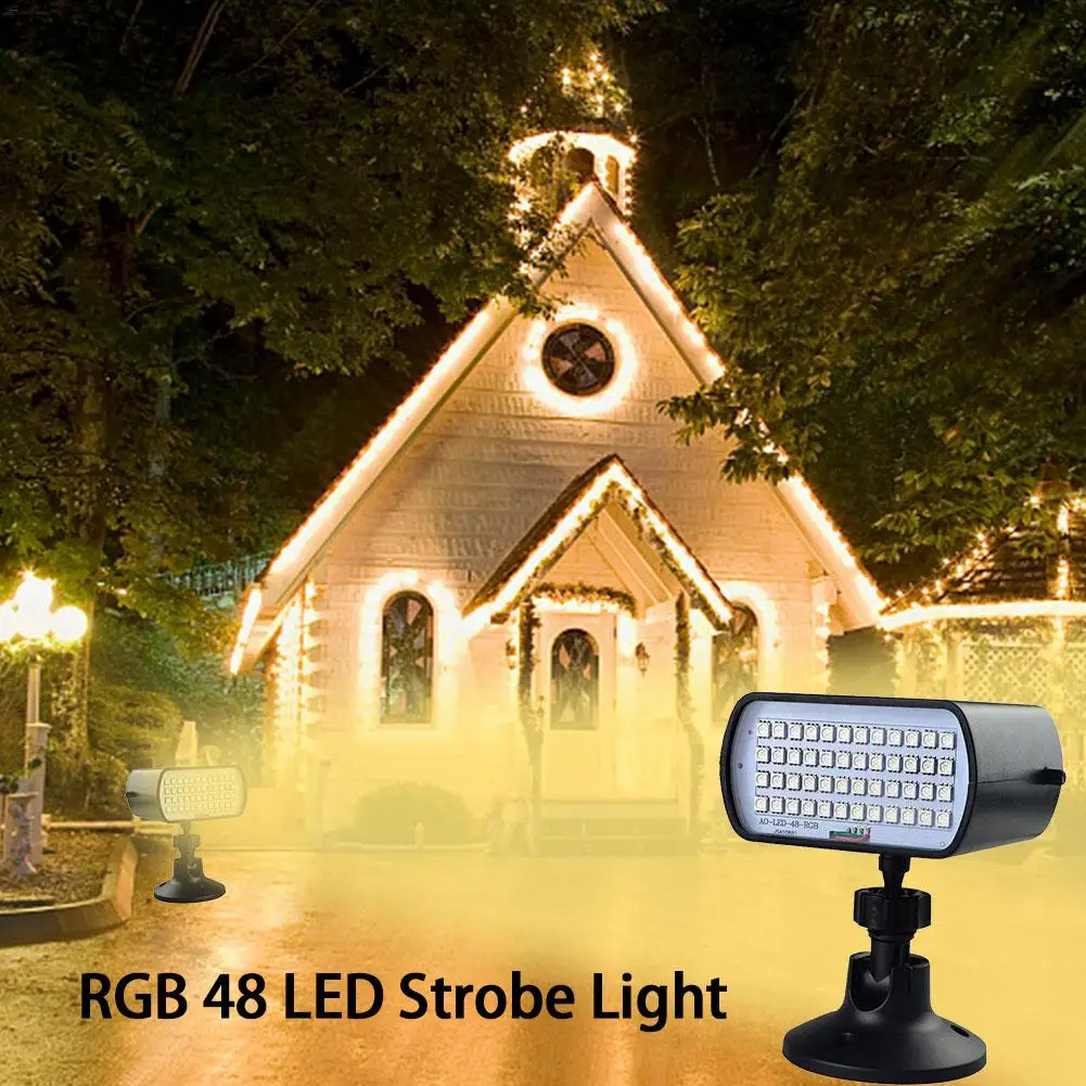 Сценический свет rgb AC110-240V 48 Светодиодный стробоскопический светильник звуковая активированная сценическая лампа для дискотеки DJ вечерние праздничные рождественские музыкальные Клубные