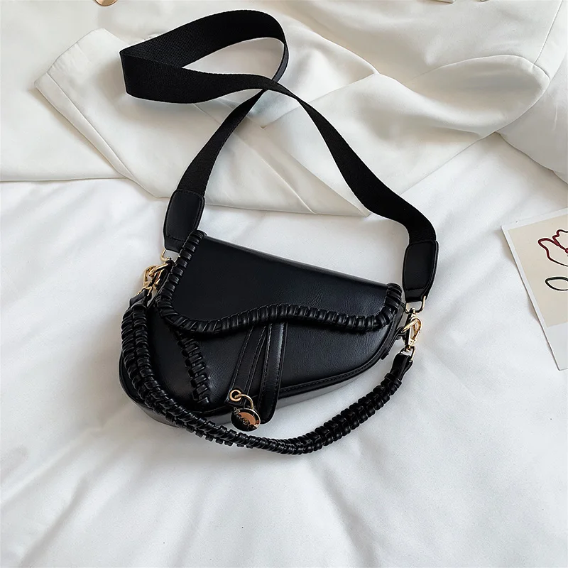 Women Bag Saddle One-Shoulder-Handle Trend Zipper Polyester New-Fashion Ornament-Bag