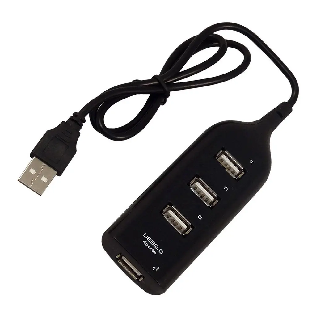 Mini 4 порта USB 2 0 высокоскоростной разветвитель адаптер 480 Мбит/с для ПК ноутбука с