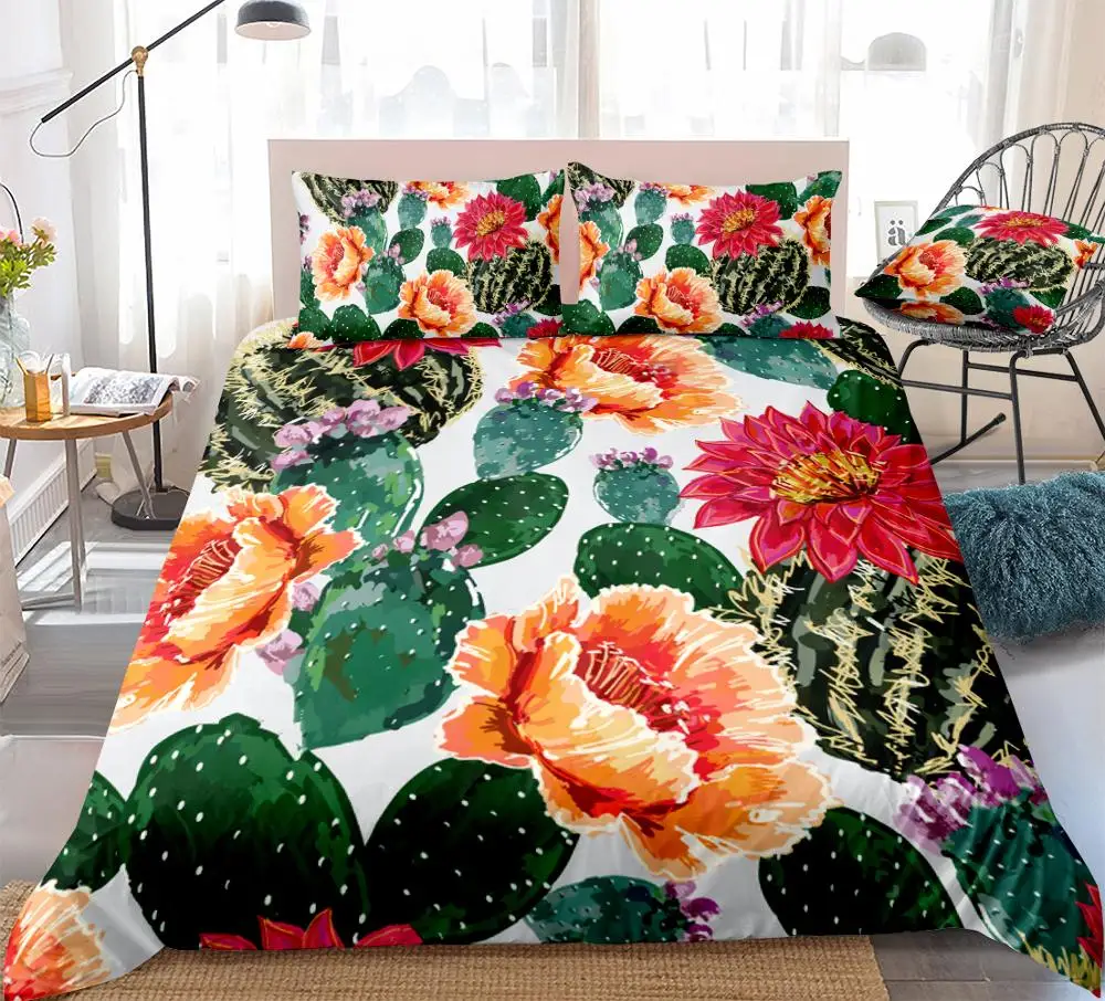 Green Duvet Covers Dionne Floral Patchwork Printed Easy Care Quilt Bedding Sets 