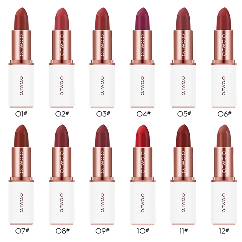 Lipstick Moisturizer 12 Colors Waterproof Long Lasting Lipsticks Lip Pigment Makeup Smooth Lips makeup make up labiales