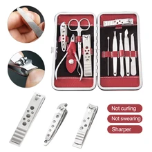 10 шт./компл. Нержавеющая сталь инструмент для ухода за ногтями Маникюрный набор для маникюра и педикюра ножницы для кутикулы Ножи уха маникюрный набор для ногтей набор