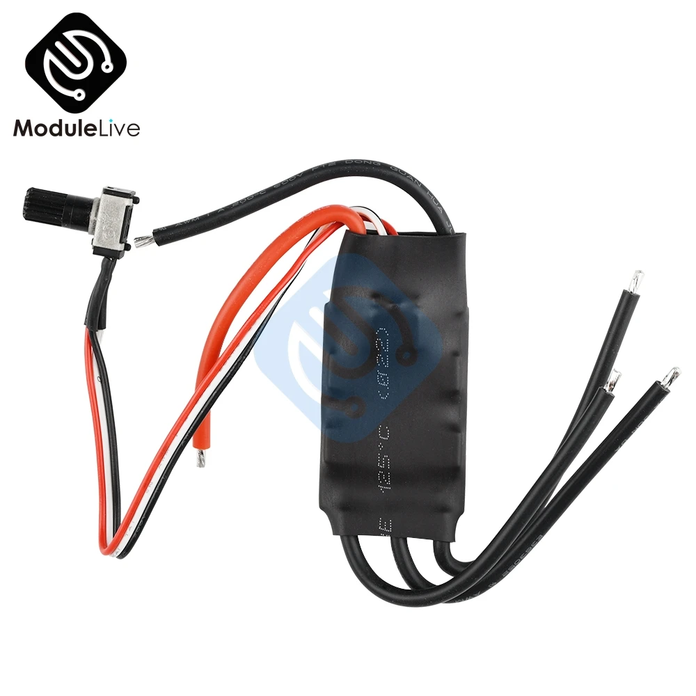 BLDC 3 phase DC Brushless Motor Drive Controller DC 7V-24V PWM Hallless Driver For 2/6/12/14 14 Pole Motor