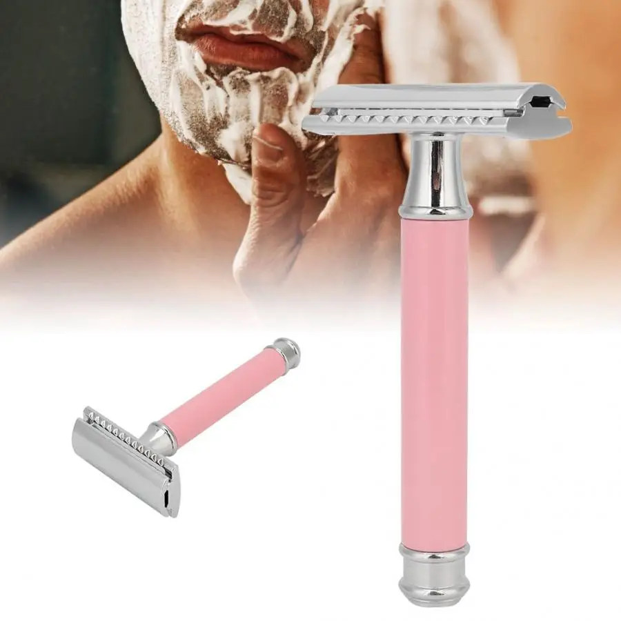 Traditional Double-Edge Blade Safety Shaving Tool Beard Manual Shaver for Men Pink Machine For Shaving