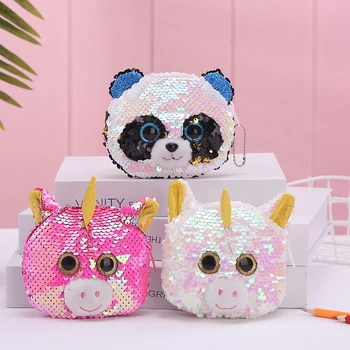 

Children's new 2019 mermaid sequins flap large eyes slant shoulder bag collection Messenger Ladies Shoulder Bags Cartoon bags