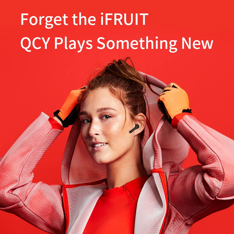 QCY T5 беспроводные Bluetooth наушники V5.0 сенсорное управление стерео HD говорящий с батареей 380 мАч