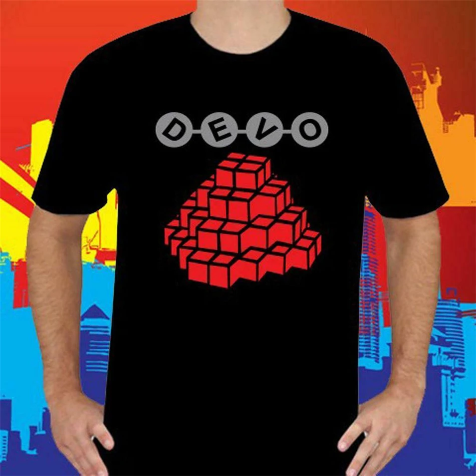 Новинка Devo Band Логотип американская рок-группа Legend Мужская черная футболка Размер