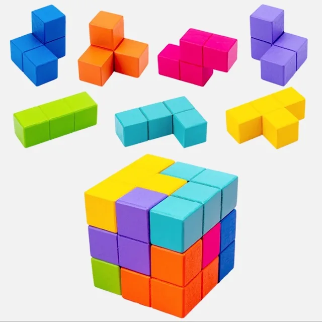 Montessori toys children's early education puzzle wooden toys magic cube toys children's gifts 3