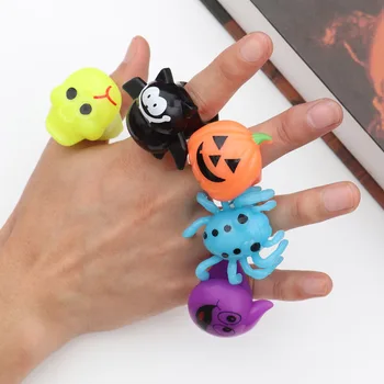 

5pcs LED Light-up Glowing Finger Light Ring Flash Toy for Halloween Christmas Party Supply Luminous Light-up Rings Glow in Dark
