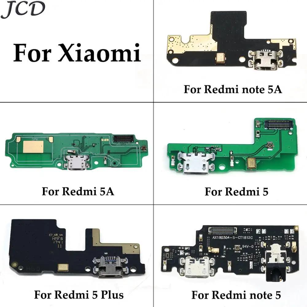 JCD протестирован для Xiaomi Redmi 5A 5 Plus Note Note5 плата с USB-портом зарядки гибкий кабель