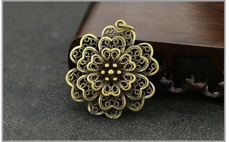  Peony Flower Key Chain Pendants (10)