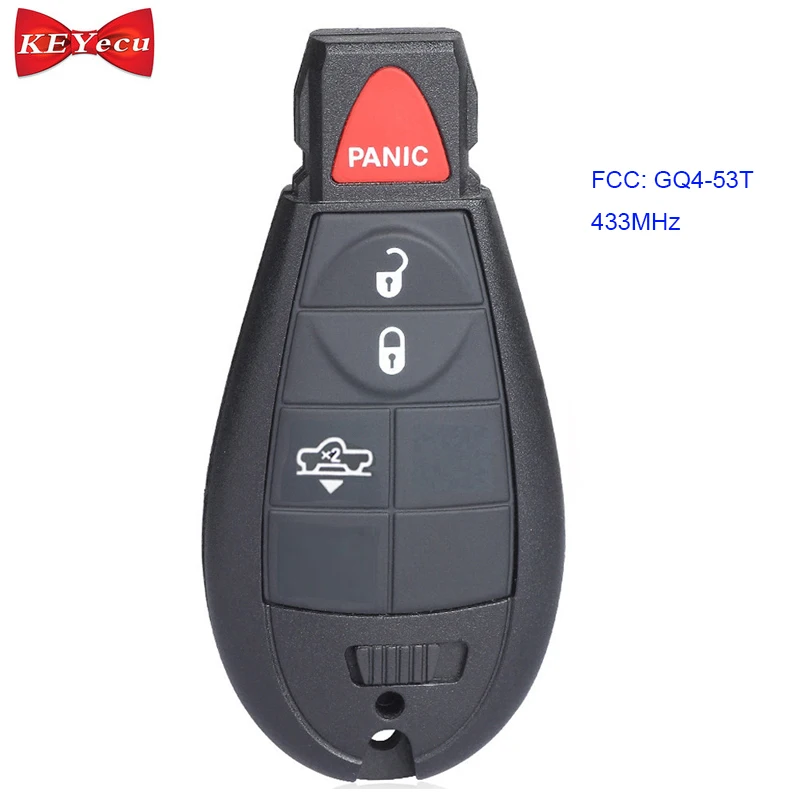 2 Llaveros Con Mando A Distancia Para Dodge Ram 1500/2500 (2013-2018) Y Jeep Cherokee (2014-2019) – 433mhz