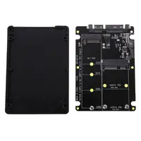 ssd iii 2 ב 1 NGFF M.2 B + M מפתח Mini PCI-E או mSATA SSD כדי SATA III מתאם כרטיס עבור מלאה Msata SSD / 2230/2242/2260 / 22x80 M2 E65A (5)