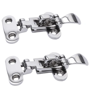 

3 Pcs Marine Boat Deck Locker Anti-Rattle Latch Fastener 316 Stainless Steel Lockable Hold Down Clamp Hasp