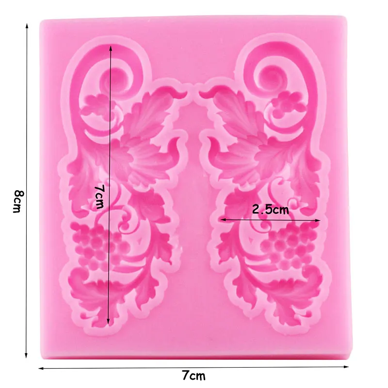 Виноградная лоза границы кружева силиконовые формы DIY вечерние Топпер для кексов инструменты для украшения тортов из мастики шоколада Gumpaste глиняные формы для конфет