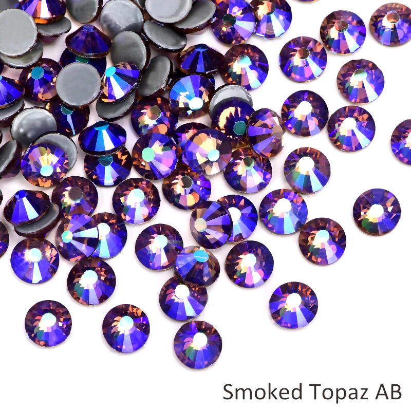 58 Smoked Topaz AB Oleeya High quality Better DMC iron on strass hot fix rhinestones