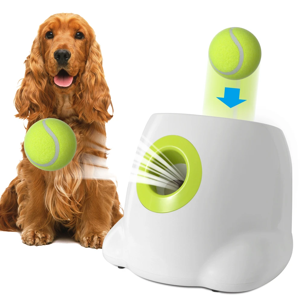 Topları atma makinesi mancınık köpekler top köpek oyuncak topları Launcher  otomatik 3 topları ile 3/6/9M kesit emisyon ab tak|Köpek Oyuncak.| -  AliExpress