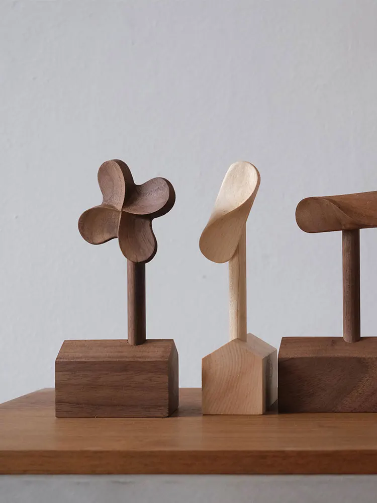 

Windmill Decoration Handmade Wooden Office Accessories Friendly Desktop Living Room Home Furnishing Creative Design