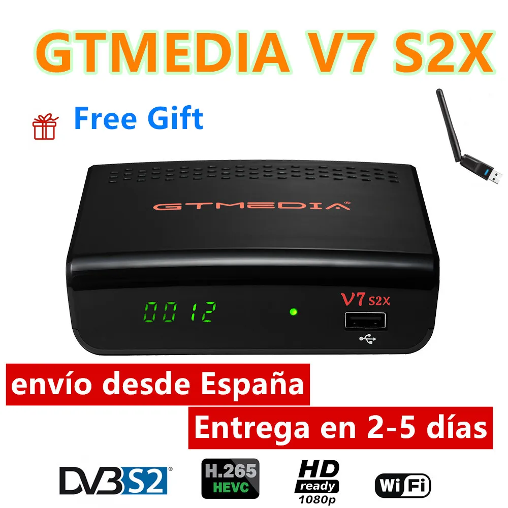 Обновление приемника GTMEDIA V7 S2X DVB-S2 1080P с GT Media V7S HD H.265 USB WIFI Спутниковый ресивер без
