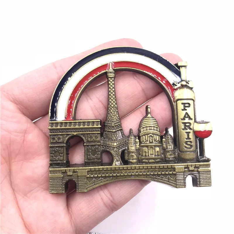 Handmade Europe Dubai USA Austria Vienna Venice UK Metal Magnets Refrigerator Stickers Bottle Openers Gift Souvenirs