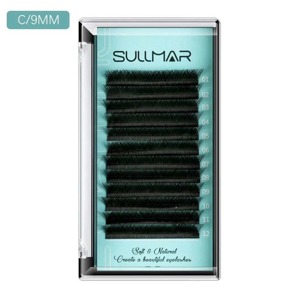 B Individual False Eye Lashes Black Silk Eyelashes Extension False Eyelash Set Grafting Fake False Eyelashes Extension Maquiagem - Цвет: B