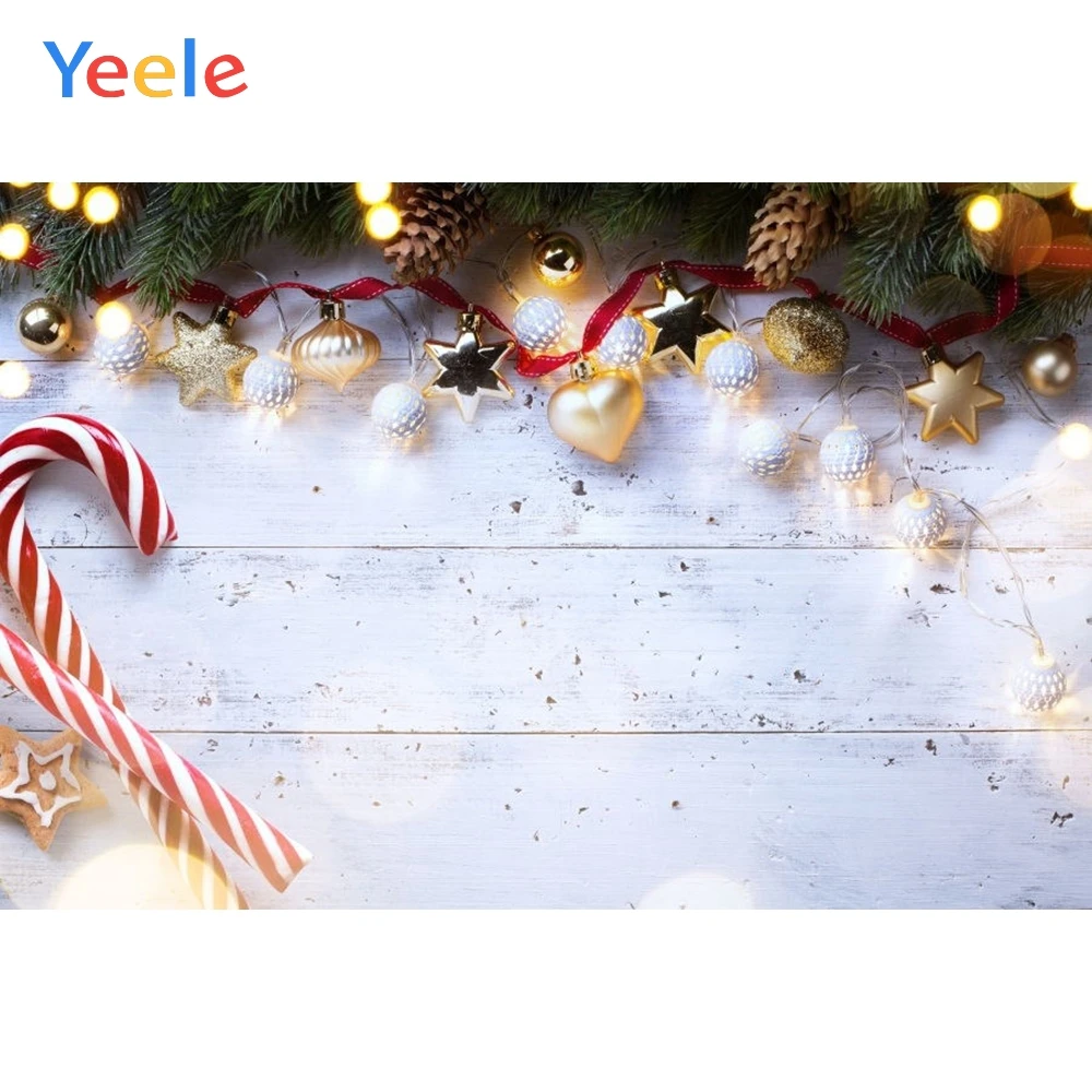 

Yeele Christmas Pine Branch Decor Wooden Board Photography Backgrounds Vinyl Photographic Backdrops For Photo Studio Photocall