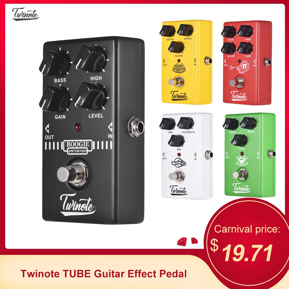 

Twinote TUBE DRIVE Analog Overdrive Guitar Effect Pedal Processsor Full Metal Shell with True Bypass Guitar Effects pedal NEW